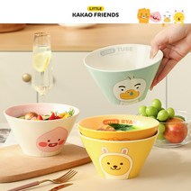 Kakao Friends 정품 인증 가정용 라지 세라믹 과일 샐러드볼 라면 삿갓 국그릇, 어피치