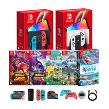 닌텐도 스위치 OLED네온+게임 선택+액세사리 풀패키지/오후5시까지발송, OLED네온+슈퍼마리오 오딧세이+풀패키지