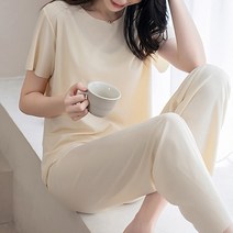 찰랑찰랑 아이스 쿨 상하 세트 투피스 쿨상하의 베이직 원마일룩 집에서 입는 옷