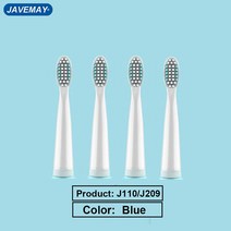 구강세정기 JAVEMAY-J110/J209 용 전기 칫솔 헤드 부드러운 브러시 민감한 교체 노즐, J110 J209 (BLUE), 한개옵션1