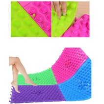 발바닥 조립식 발판 지압 마사지 매트, DIY지압매트-핑크, 1개