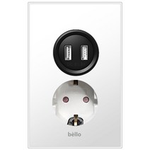 위너스 벨로스노우 USB 충전기 인테리어 매립형 매입콘센트 3A