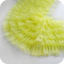 레이스 원단 폭 5 겹 바디 주름 골판지 탄성 접힌 소재 리본 웨딩 드레스 칼라 가장자리 트림 바느질 용품 35cm, [01] Wide 35cm, [09] Yellow