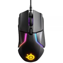 스틸시리즈 Rival 600 게임용 마우스 12000 CPI TrueMove3Plus 듀얼 광학 센서 0.5 이륙 거리 무게 시스템 RGB 조명, 열광한, 라이벌 600_검은색