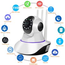 움직이는cctv 무선홈캠 1080p wifi 카메라 보안 감시 실내 ip 카메라 모션, 1080p 및 32g 카드, au 플러그