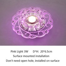 LED Crystal Ceiling Lights Modern Lamp Plafonnier Living Room 3W Acryl Lampada Led Luminaria De Teto, 05 Pink Surface