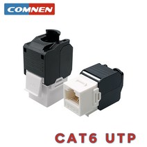 키스톤 잭 툴리스 기가비트 이더넷 네트워크 모듈 RJ45 CAT6A 도구 없는 연결 10GB 용 LAN 커플러 소켓 1, 한개옵션0