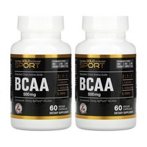 [1+1] CGN 캘리포니아 골드 뉴트리션 BCAA 분지 사슬 아미노산 500mg 60 베지 캡슐 l 엘 류신 이소류신 이소루신 발린 Valine Isoleucine