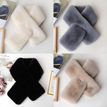 ARHC 쁘띠 밍크 에코퍼 페이크퍼 숏 짧은 목도리 머플러 목돌이 끼우는 매는법