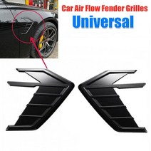 범용 DIY 자동차 액세서리 사이드 에어 플로우 벤트 장식 흡기 덕트 펜더 그릴 트림 스틱 커버 외부 부, 01 Black
