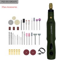 커팅 절단 그라인더 절삭 공구 무선 미니 드릴 회전 도구 조각-펜 dremel-도구 홈, psd-015-37pcs
