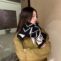 크리스마스 커플 머플러 겨울 보온방한 클래식 체크목도리 겨울로맨스 롱 니트 남녀공용 하운드체크 너무이쁜 소프 터치 니트 기모 스카프 베이직 넥워머 생일선물 WJ-101103
