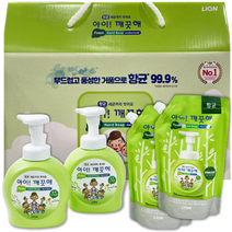 아이깨끗해 핸드워시 선물 세트 버블 거품 비누 손세정제 물비누 코스트코 핸드워시, 아이깨끗해 핸드워시 선물세트 (숲속산책향)