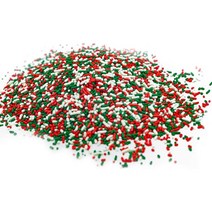 Sprinkle Me This 그린 레드 화이트 스프링클 케이크 장식 227g, 1개