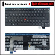 키보드 수리 축 키캡 스위치 부품 청축 레노버 씽크패드 T460S T470S S2 2ND GEN 13 RU SP UK 레이아웃 00UR367 01ER881, 9.SP with mouse point