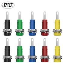 소켓 커넥터 Jzdz 10pcs 2mm 바나나 소켓 바인딩 포스트 너트 바나나 플러그 잭 전기 커넥터 터미널 테스트 구멍 diy 부품 j.40003, 5가지 색상 x 2