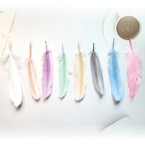 마크라메 깃털 재료 드림캐쳐 천연 새 부자재 썬캐쳐 자연 닭 거위 날개 DIY 패키지 비즈 공예 태슬 모빌 줄 머리핀 액세서리 어린이집 미술 도구 소품 믹스 50P