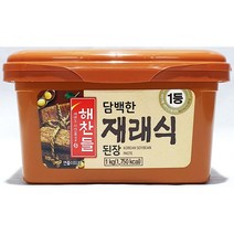 해찬들 재래식 된장 1Kg x12개 업소용된장 대용량된장 전통된장 된장만들기 토속된장 메주 된장담기 집된장_S+M/B9EAE68, 1