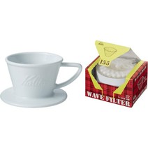 칼리타 Kalita 커피 드리퍼 웨이브 하사미야키 HA155+전용 필터 세트, ml, 1~2인용