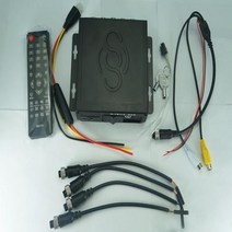 블랙박스 룸미러 자동차 AHD DVR 4 채널 1080P SD 차량 모바일 비디오 레코더 실시간보기 모니터 1236V 4채널블랙박스 트럭 4채널 한국어 dvr차량용4ch, With 4 naked cable