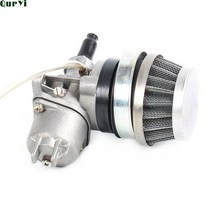 카뷰레터 카브 카비 + 스틸 44mm 에어 필터 47cc 미니 모토 더트 포켓 바이크 ATV 쿼드 미니컴용, 01 carb and filter