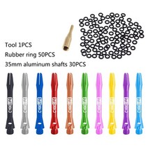 다트기계 다트게임 다트 6팩 다트 샤프트 알루미늄 프로 샤프트 쇼트 2ba 다트 액세서리 키트 10색 35mm+5mm, 30개