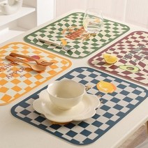 위스퍼 방수 식탁 매트, 블루레몬