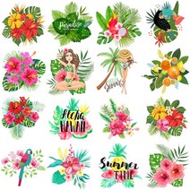 천아트 의류 열전사지 트로피칼 플라워 83종(g502) 티셔츠 전사지 제작, 56.알로하 하와이워터