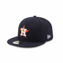 뉴에라 59FIFTY Houston Astros Navy MLB 2017 정통 컬렉션 온 필드 홈 핏 캡 모자