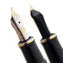 펠리칸 M600 교체 펜촉 14K 투톤 닙 EF F M B, M