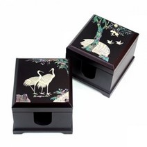 박씨상방 나전 미니 경대 메모함민속송학, 민속도