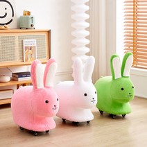 선물 연예인 귀여운 토끼 의자 어린이 장식 싱글 소파, 핑크 + 도르래 피부 친화적 플란넬