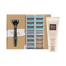 쉬크 쿼트로4 티타늄 날14입+기1개포함 + 라이스테라피 폼클렌징 150g, 단품, 단품