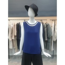 데무 스트라이프 배색 나시 티셔츠(AW2205950)