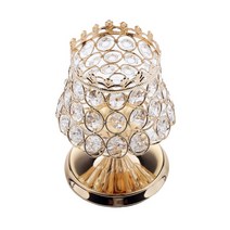 골드 크리스탈 미니 크라운 캔들 홀더 16 Gold Crystal Mini Crown Candle Holder