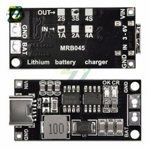 태양광 발전기 유형 C BMS 2S 3S 4S 1A 2A 4A 18650 21700 3.7V 리튬 배터리 충전 보드 스텝 업 부스트 폴리머 USB 8.4V 12.6V 16.8V, 01 black, 2S 4A