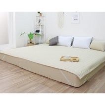 스위트 세미마이크로화이바 패밀리침대 패드 캠핑용 패드, 오트밀