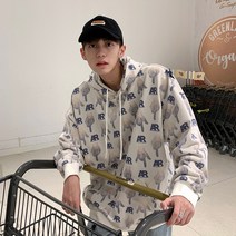 남자 음과 스웨터 남자 봄 가을 후드 스트리트 ins 홍콩 스타일 힙합 의류 가을 패션 브랜드 느슨한 까마귀 코트YJStore유니크 디자인