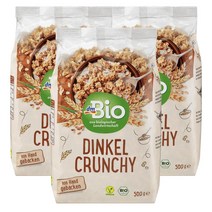 디엠바이오 dmBio Crunchy Muesli 독일 스펠트 크런치 뮤즐리 500g, 3팩