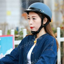 퀵보드 전동차 오픈 페이스 초경량 안전 헬멧 오토바이 여성용 하프 헬멧, FREE SIZE, 고급 그레이