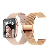 스마트 워치 남성 여성 블루투스 Smartwatch NFC 도어 액세스 제어 피트니스 트래커 샤프 Aquos R7 LG V60, 05 Pink metal belt