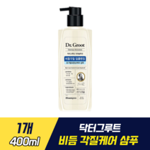 닥터그루트 비듬 각질케어 샴푸 탈모증상케어 비듬 각질 딥클렌징 탈모증상 완화 진정 두피 건강 자연성분 복합체 진저 편백 흑초 우엉뿌리 센텔라 샴푸, 1개, 400ml