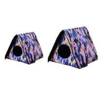 GHSHOP 2 크기 따뜻한 길 잃은 고양이 보호소 고양이 집 세미 동봉, 옥스포드 천, 다른 사람