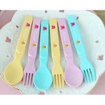 키즈카페 생일파티 핑크퐁 스푼포크세트6p 휴대용 유아동 어린이수저통 5살