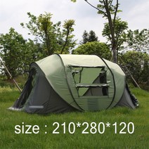 텐트 가족 캠핑 텐트 전자동 펼침 비 방지 다기능 휴대용 방진 텐트, 12. Militray green S
