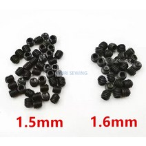 공업용미싱 자수미싱 준공업용미싱 공업용오버록 100 개몫 1.5mm1.6mm 오버록 스티치 페가수스 육각 바늘 나사 각도 산업 재봉틀 예비 부품, 100개 1.6mm