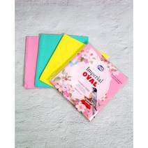 오발 삼색 친환경 비스코스 사각 독일 행주 3개입