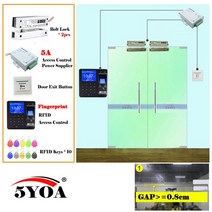 스마트 디지털 도어락 지문 rfid 액세스 제어 시스템 도어 잠금 전자 게이트 오프너 홈 세트 전기 자기 생체 인식, [05] 4-X10MagU