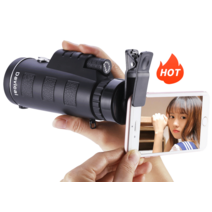 모멘트렌즈 단안 고화질 전문가급 적외선 야간 천문학 휴대용 콘서트 아이폰 카메라, [01] 40배 초고화질 9500형 무료 포토클립 삼각