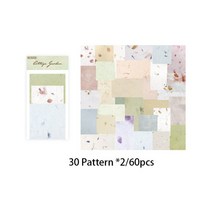 추상 회화 30*2/페이지 재료 종이 미니 책 DIY 스크랩북 콜라주 사진 앨범 저널 공예 티슈 페이퍼, 02 02